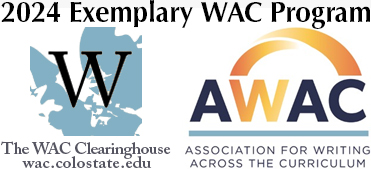 Digital Badge for winning 2024 Exemplary WAC Program from the Association for Writing Across the Curriculum